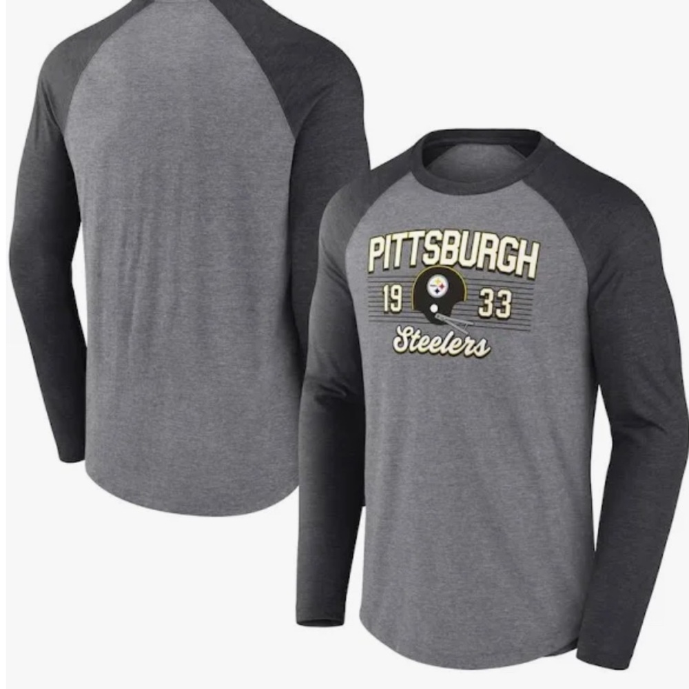 NWT Pittsburgh Steelers Gray Long Sleeve Shirt